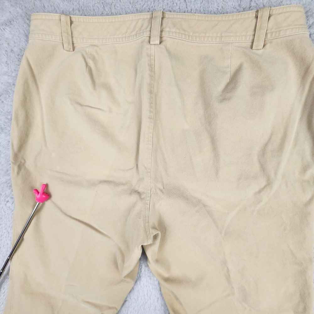 Lauren Ralph Lauren Chino Pants Women 14 Tan Beige Stretch Straight Leg - Picture 9 of 13